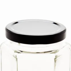 Black 63mm Twist Off Lid | 12 Pack