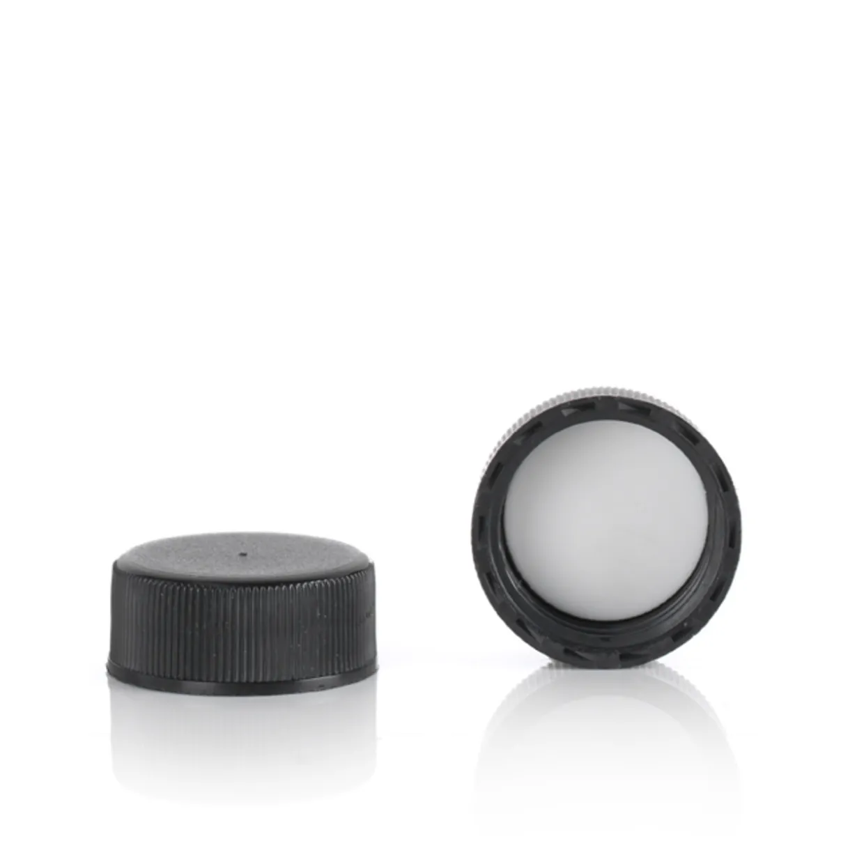 22-400 Black PP Cap | 12 Pack