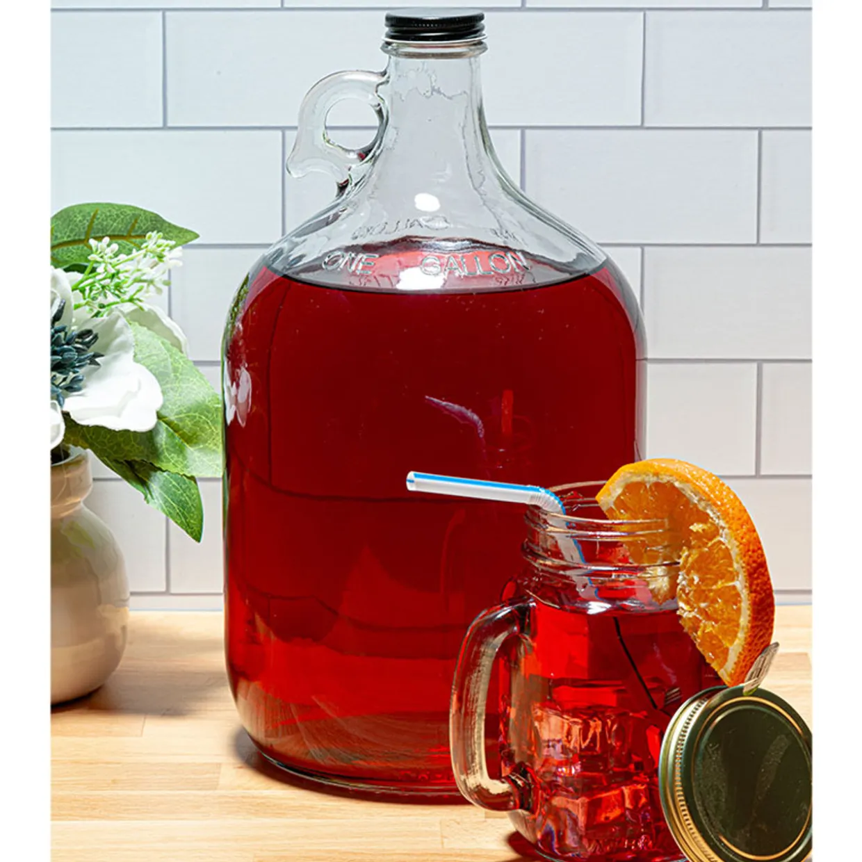 1 Gallon Glass Growler | 4 Pack