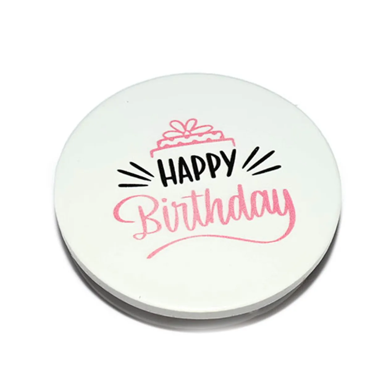 Happy Birthday Wood Lid | 12 Pack