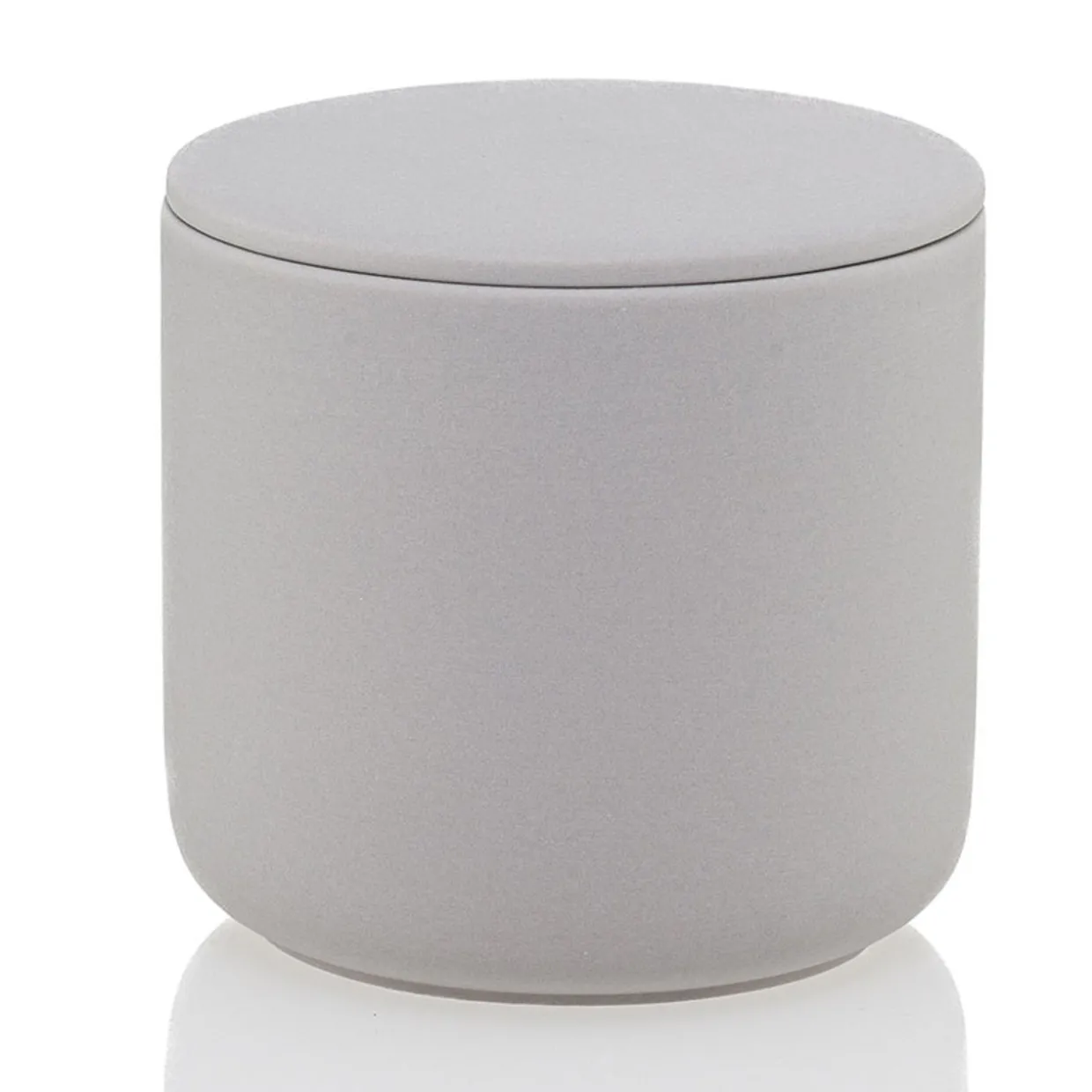 13.5 Oz Gray Jar Store Ceramic Candle Jar With Lid | 16 Pack