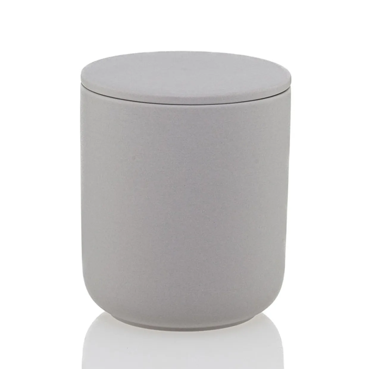12.7 Oz Gray Jar Store Ceramic Candle Jar With Lid | 16 Pack