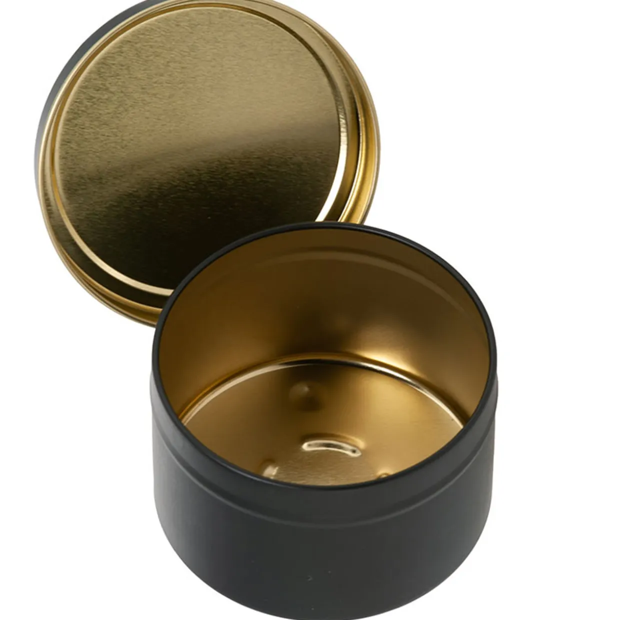 4 Oz Jar Store Black Candle Tin With Feet | 12 Pack
