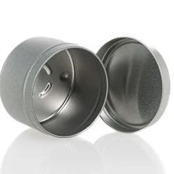 6 Oz Jar Store Silver Candle Tin With Feet | 12 Pack