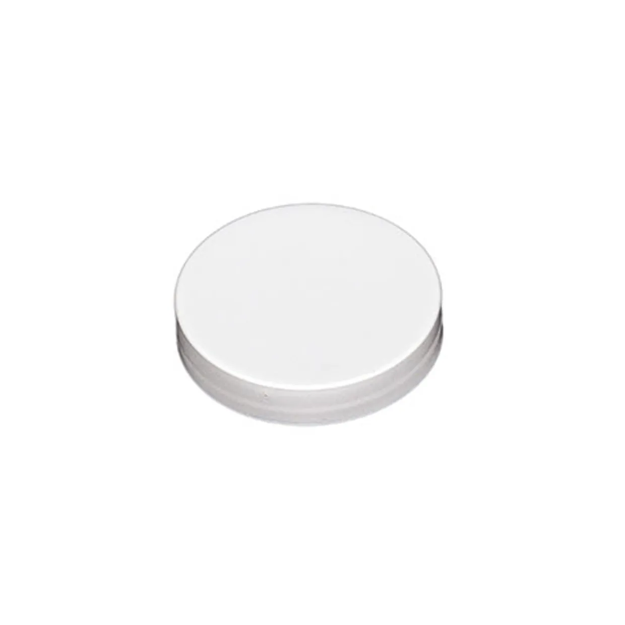 White 58-400 Smooth Sided Cap With Liner | 36 Pack